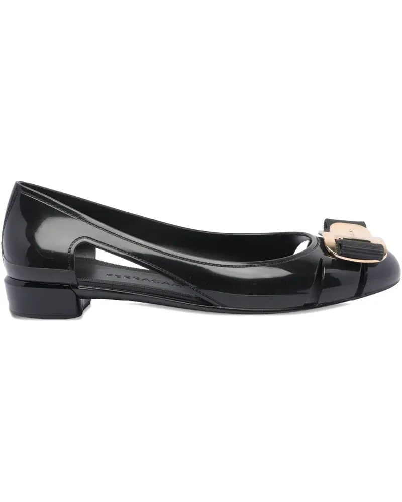 Ferragamo Ballerinas aus Leder 30mm - Schwarz Schwarz