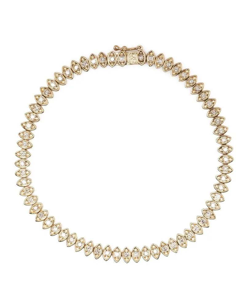 Sydney Evan 14kt Evil Eye Gelbgoldarmband mit Diamanten Gold