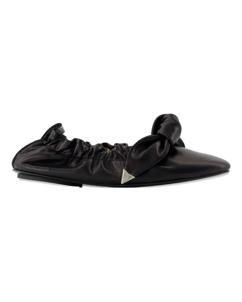 Toga ruched-detail ballet flats - Schwarz Schwarz