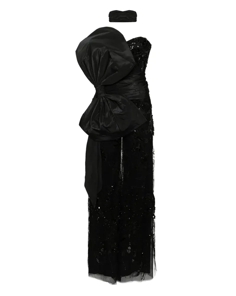Saiid Kobeisy Jumpsuit mit Pailletten - Schwarz Schwarz