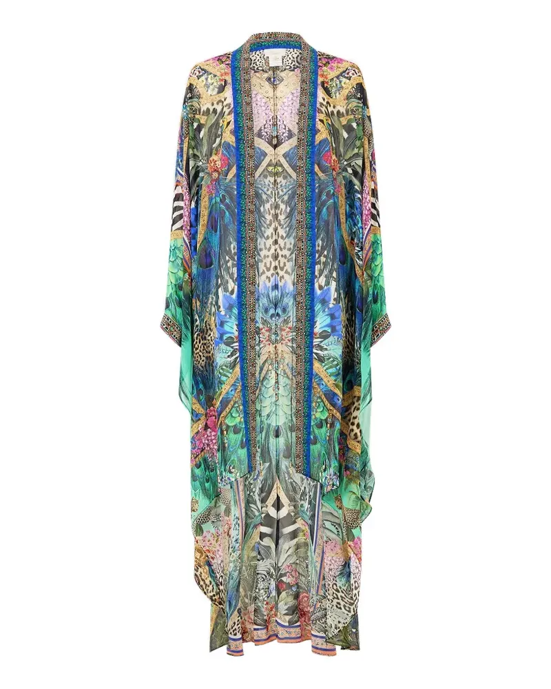 Camilla Animal Alchemy draped high-low cover - Grün Grün