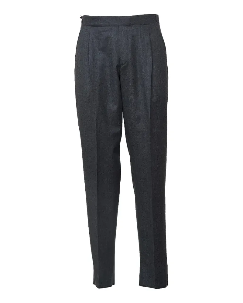 Caruso Bundfaltenhose mit Schnalle - Grau Grau