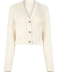 Nina Ricci Cardigan mit V-Ausschnitt Weiß