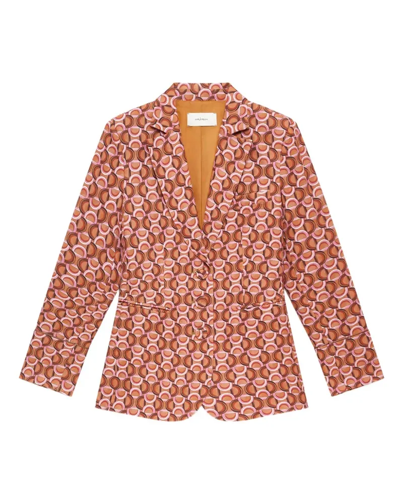 Maliparmi Graphic Orbit chain-print blazer - Rosa Rosa