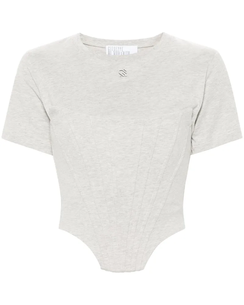 Giuseppe di Morabito T-Shirt mit Korsett - Grau Grau