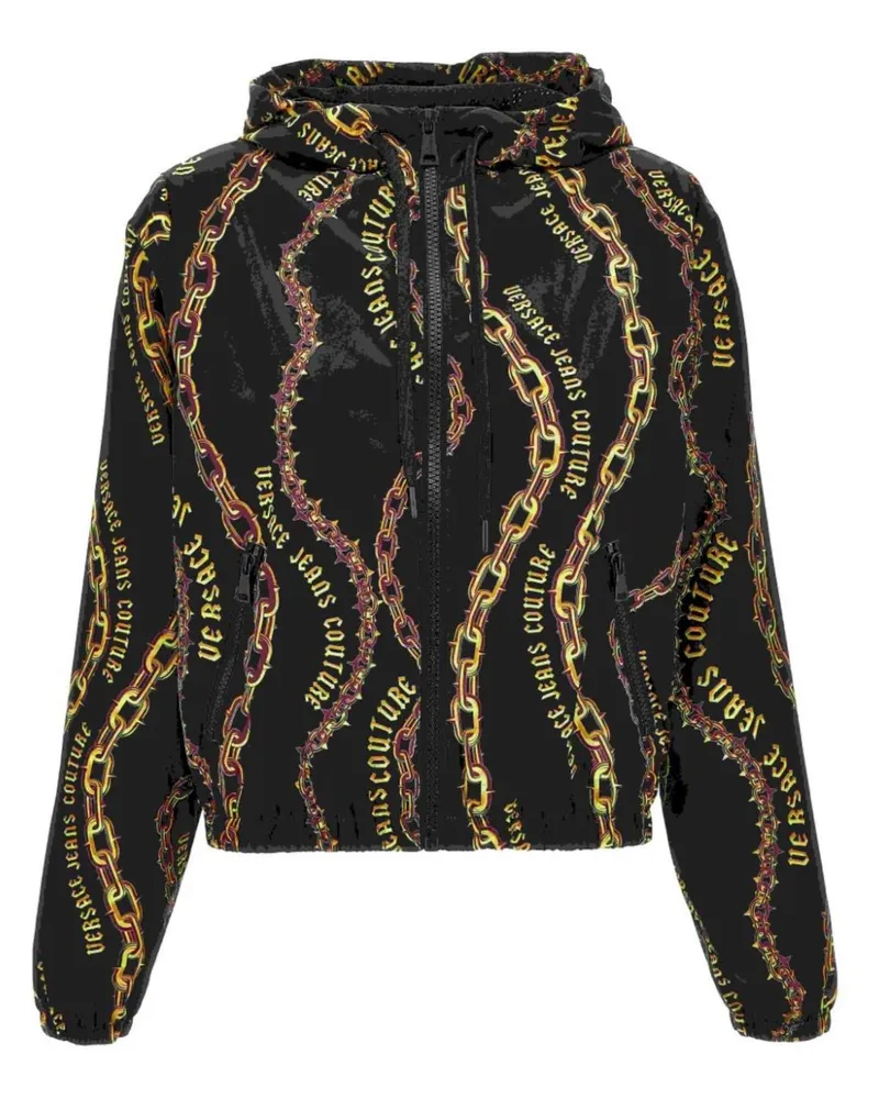 Versace Jeans Chain Couture Kapuzenjacke - Schwarz Schwarz