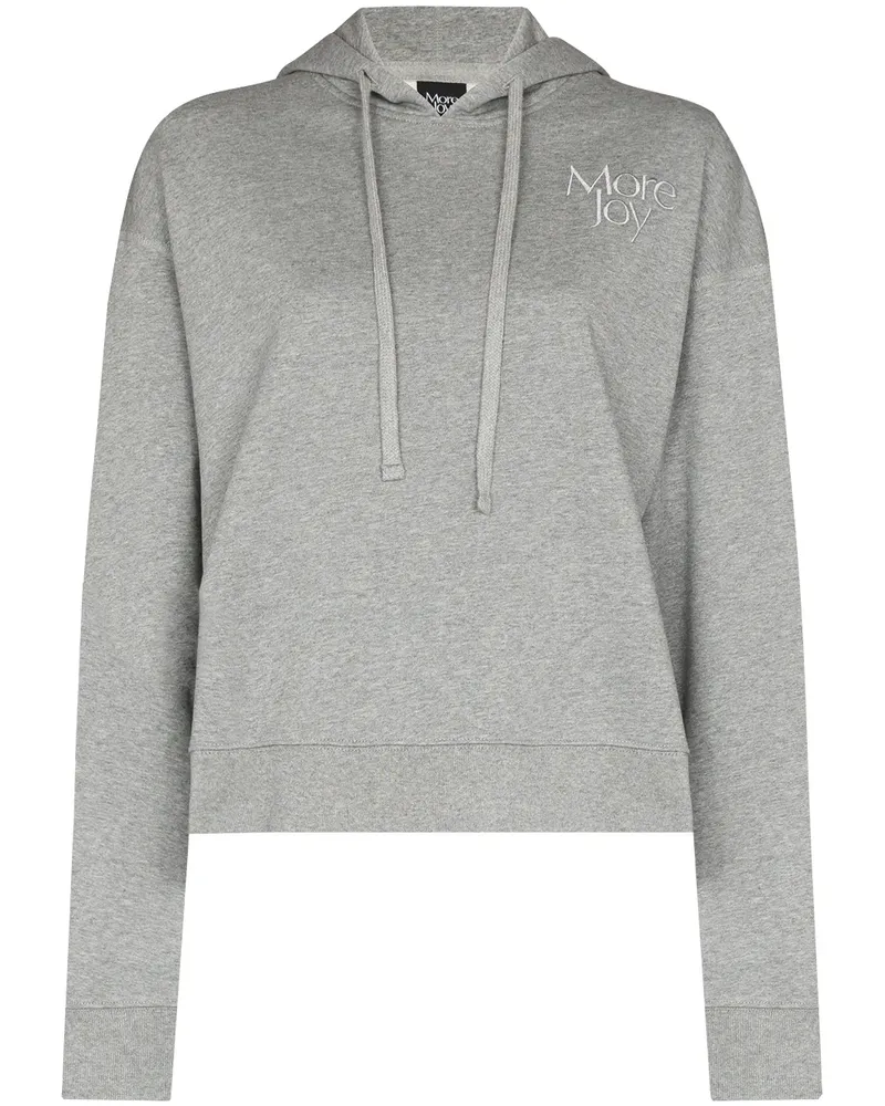 MORE JOY Hoodie mit Logo-Stickerei - Grau Grau