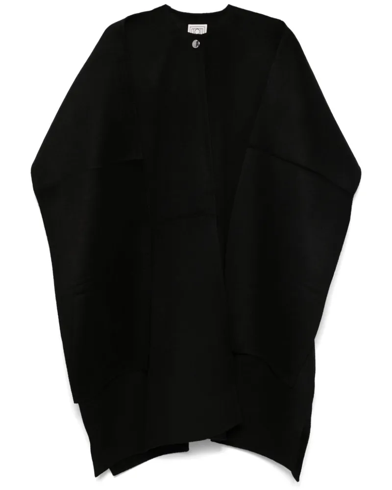 Totême Cape mit Schaldetail - Schwarz Schwarz