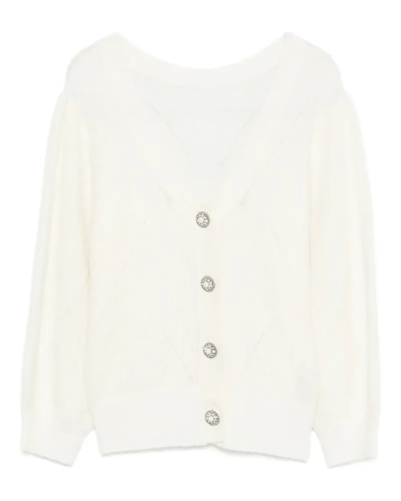 Suncoo Cardigan mit V-Ausschnitt - Weiß Weiß
