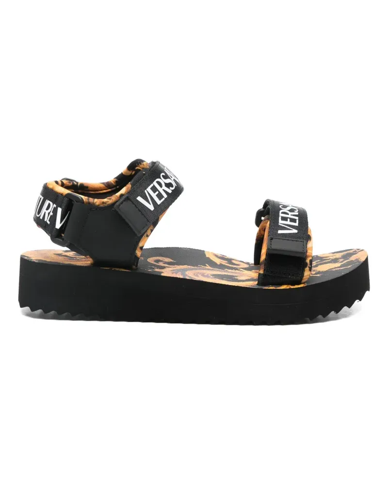 Versace Jeans logo-strap sandals - Schwarz Schwarz