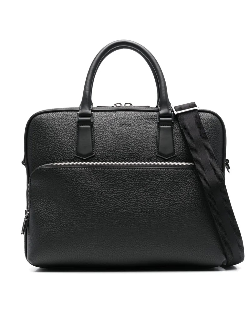 HUGO BOSS Laptoptasche mit Logo-Prägung - Schwarz Schwarz