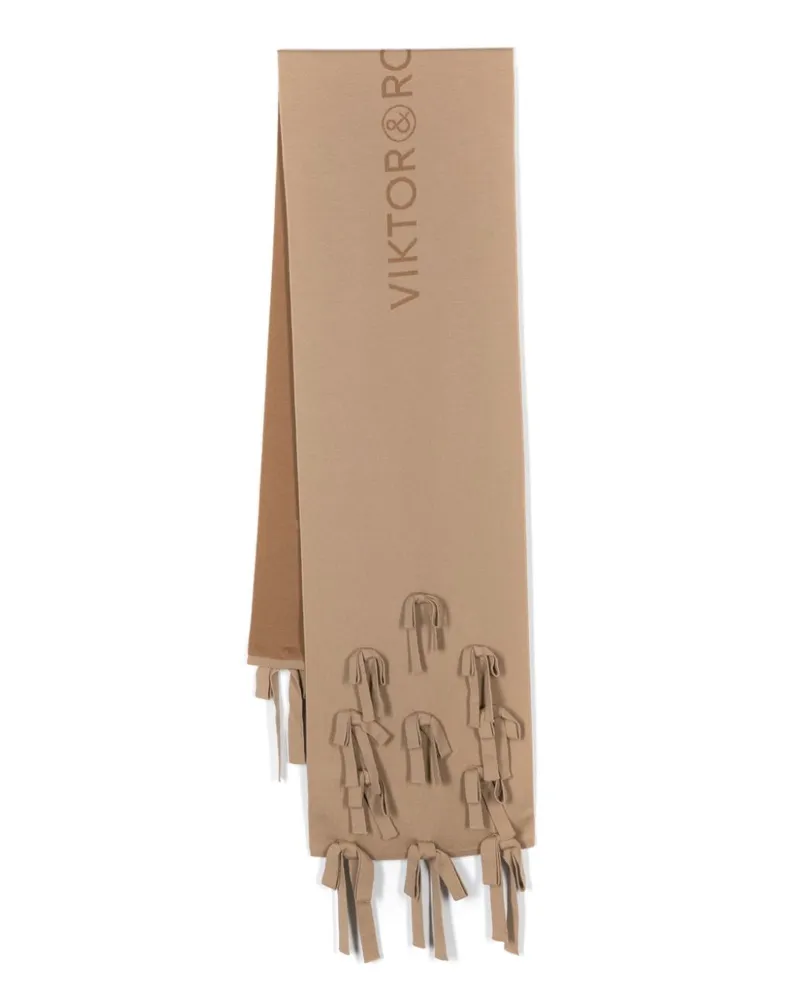 Viktor & Rolf Schal mit Jacquard-Logo - Nude Nude