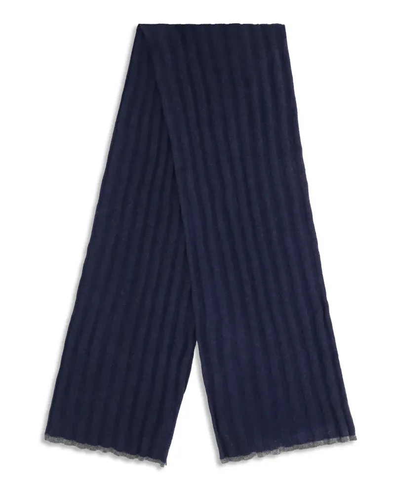 Brunello Cucinelli ribbed beaded scarf - Blau Blau