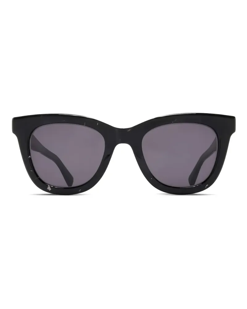 Mykita Eckige Laimi Sonnenbrille mit marmoriertem Effekt - Schwarz Schwarz