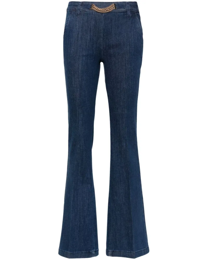Liu Jo Ausgestellte Jeans mit Zierkette - Blau Blau