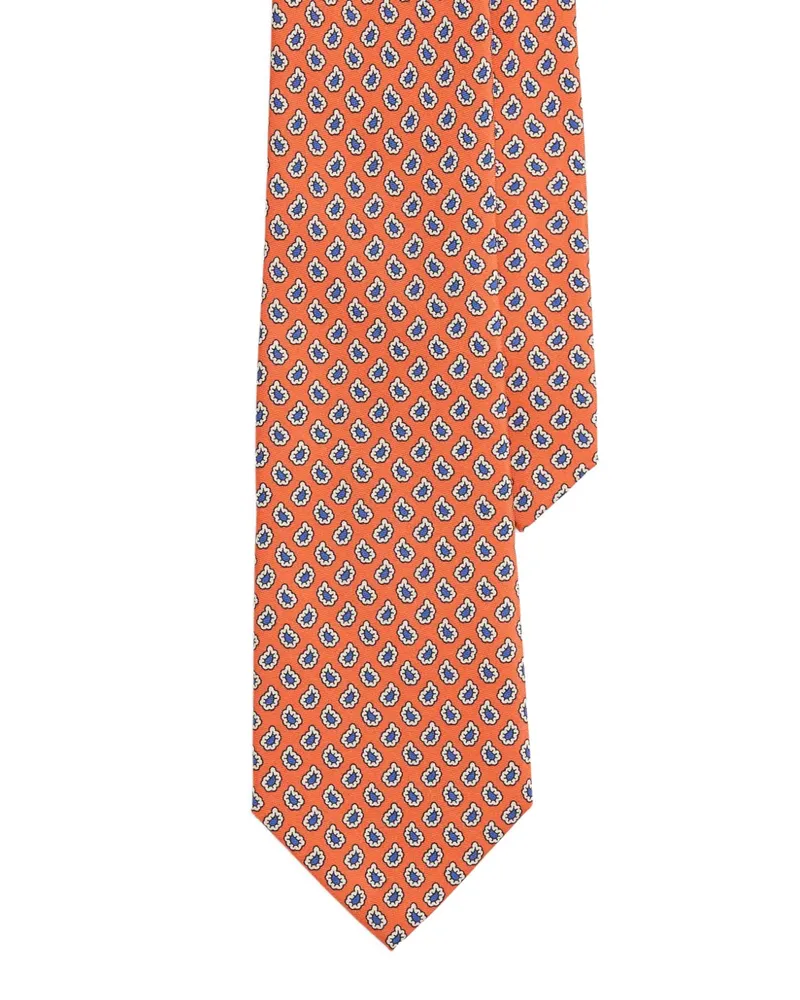 Ralph Lauren printed tie - Orange Orange