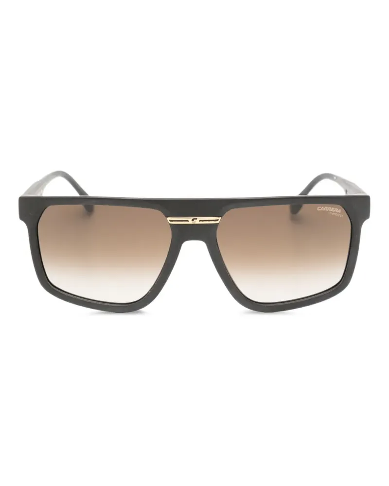 Carrera Sonnenbrille mit eckigem Gestell - Schwarz Schwarz