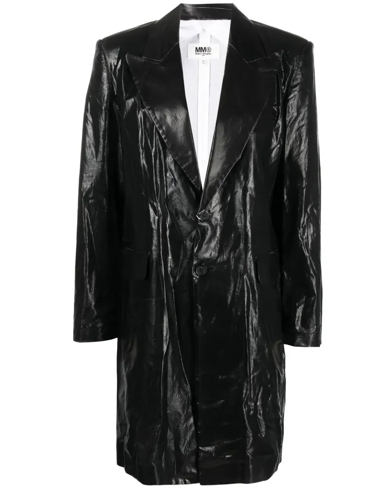 Maison Margiela Beschichteter Mantel - Schwarz Schwarz