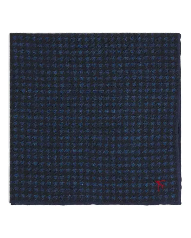 Isaia Karierter Schal - Blau Blau