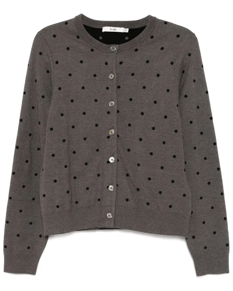 b+ab Cardigan mit Polka Dots - Grau Grau