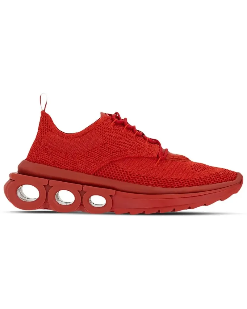 Ferragamo Sneakers mit Gancini-Schild - Rot Rot