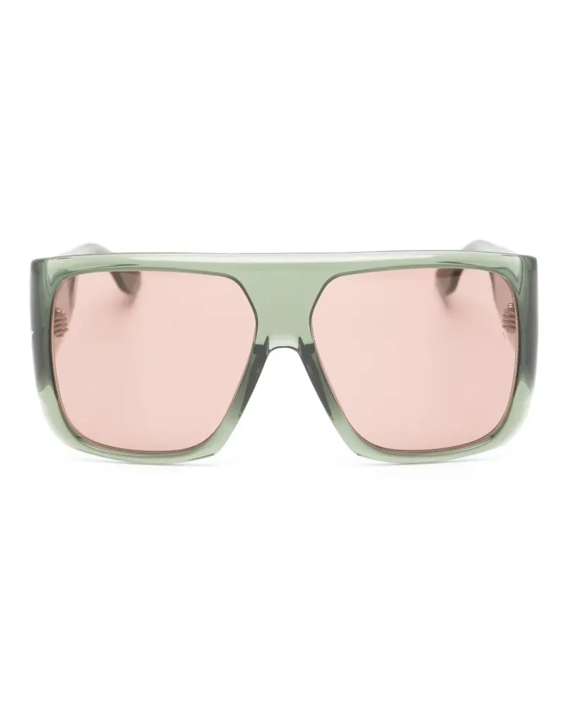 Victoria Beckham Sonnenbrille mit geometrischem Gestell - Grün Grün