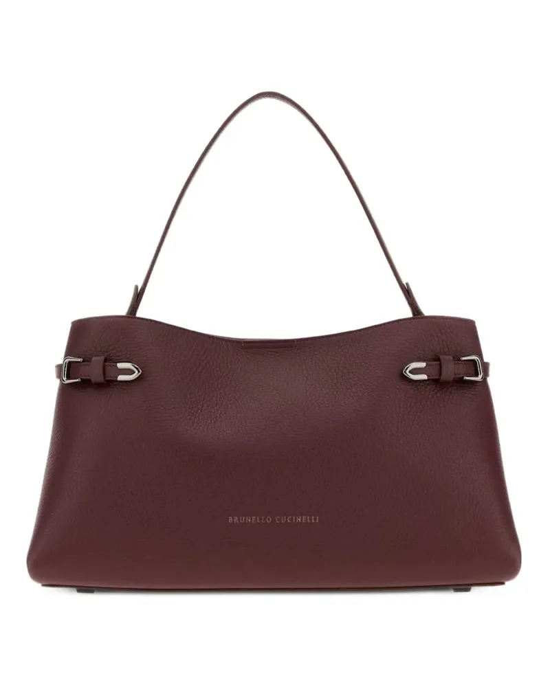 Brunello Cucinelli Grape leather shoulder bag - Braun Braun