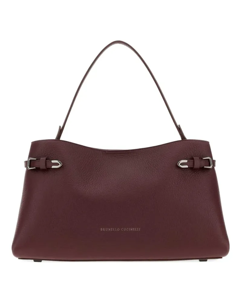 Brunello Cucinelli Grape leather shoulder bag - Braun Braun