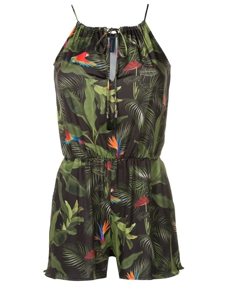 Lygia & Nanny Playsuit mit botanischem Print Schwarz