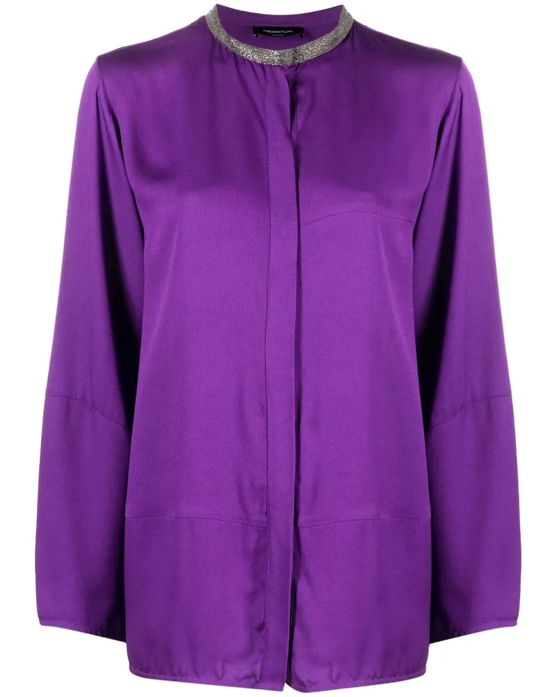 Fabiana Filippi Strassverziertes Hemd - Violett Violett