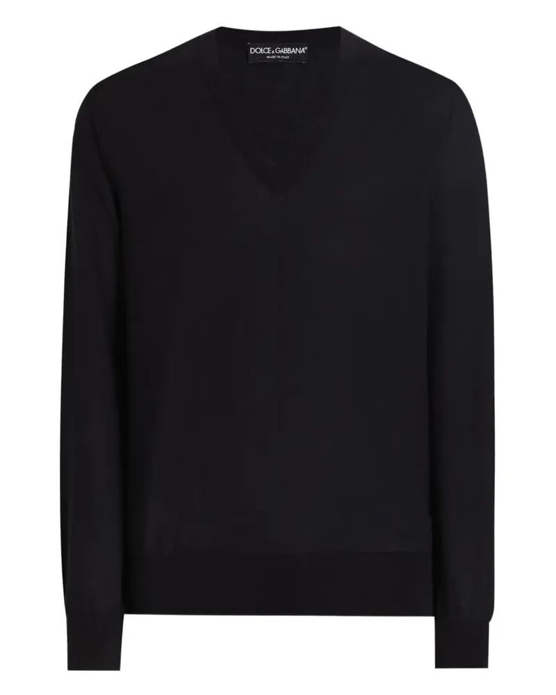 Dolce & Gabbana Kaschmirpullover mit V-Ausschnitt - Blau Blau