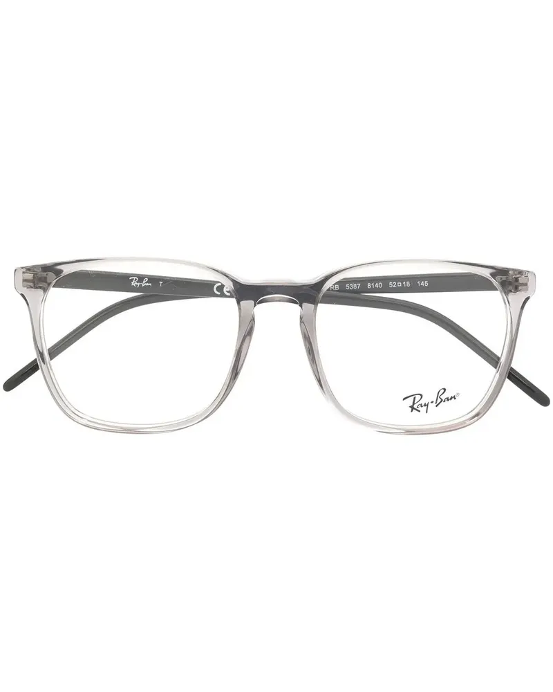 Ray Ban Transparente Brille mit eckigem Gestell - Grau Grau