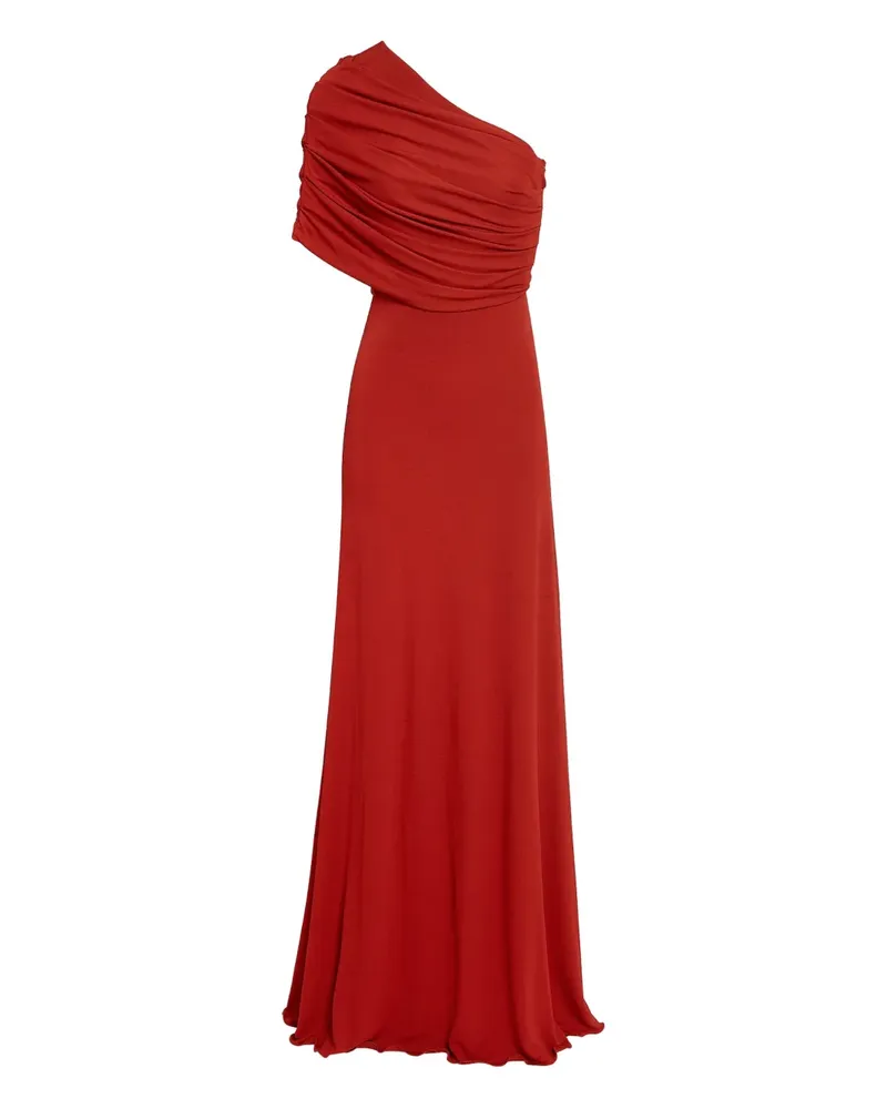 Giambattista Valli Drapiertes One-Shoulder-Kleid - Rot Rot