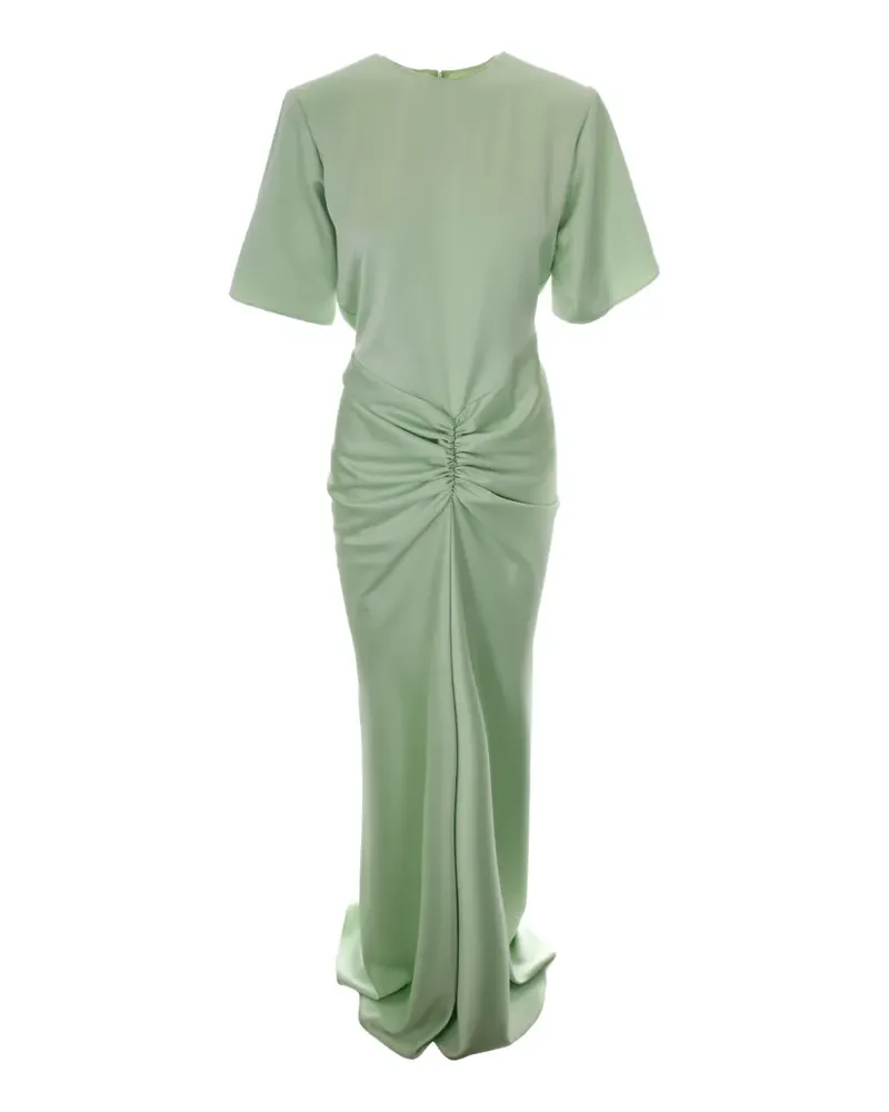 ANDAMANE Iris ruched-detail short-sleeve maxi dress - Grün Grün