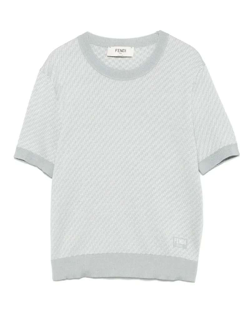 Fendi T-Shirt mit Mikro-FF - Grün Grün