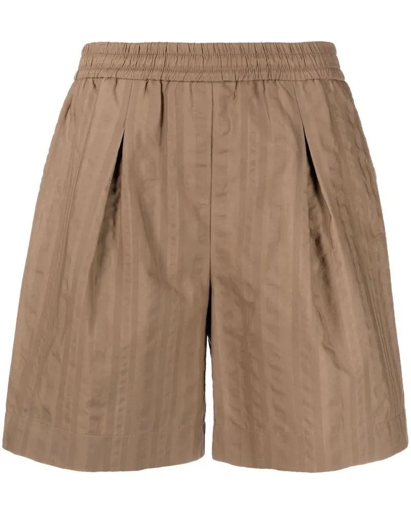 Fabiana Filippi Gestreifte Shorts mit hohem Bund - Braun Braun