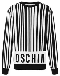 Moschino Pullover mit Barcode-Print Schwarz