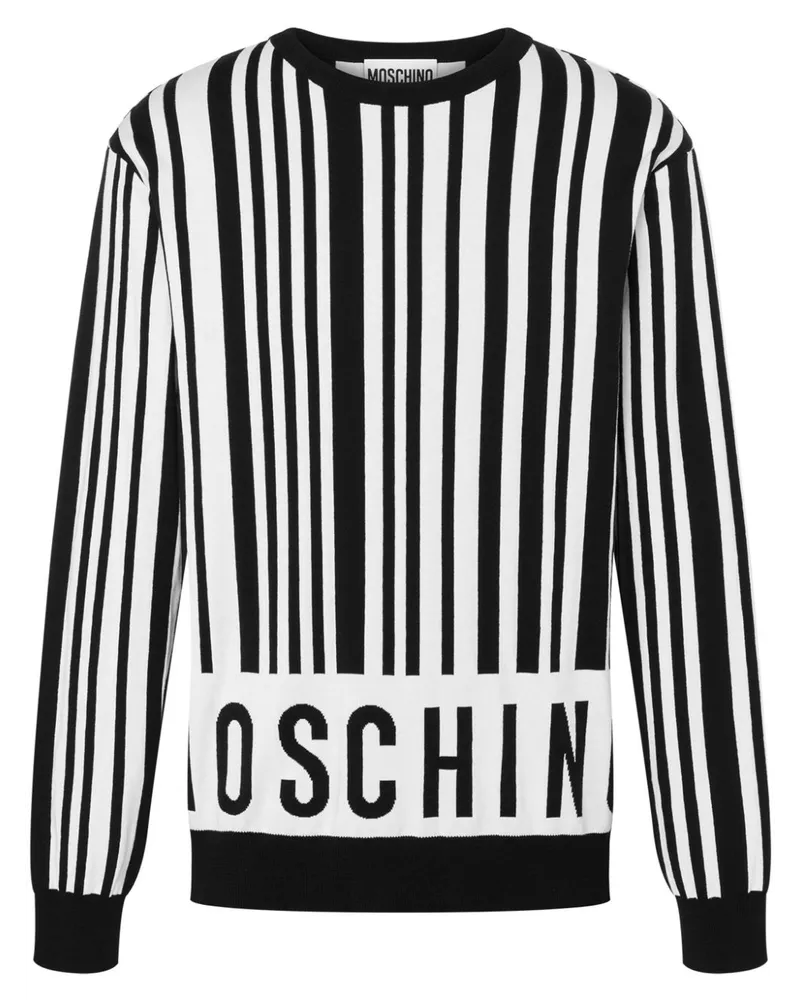 Moschino Pullover mit Barcode-Print Schwarz