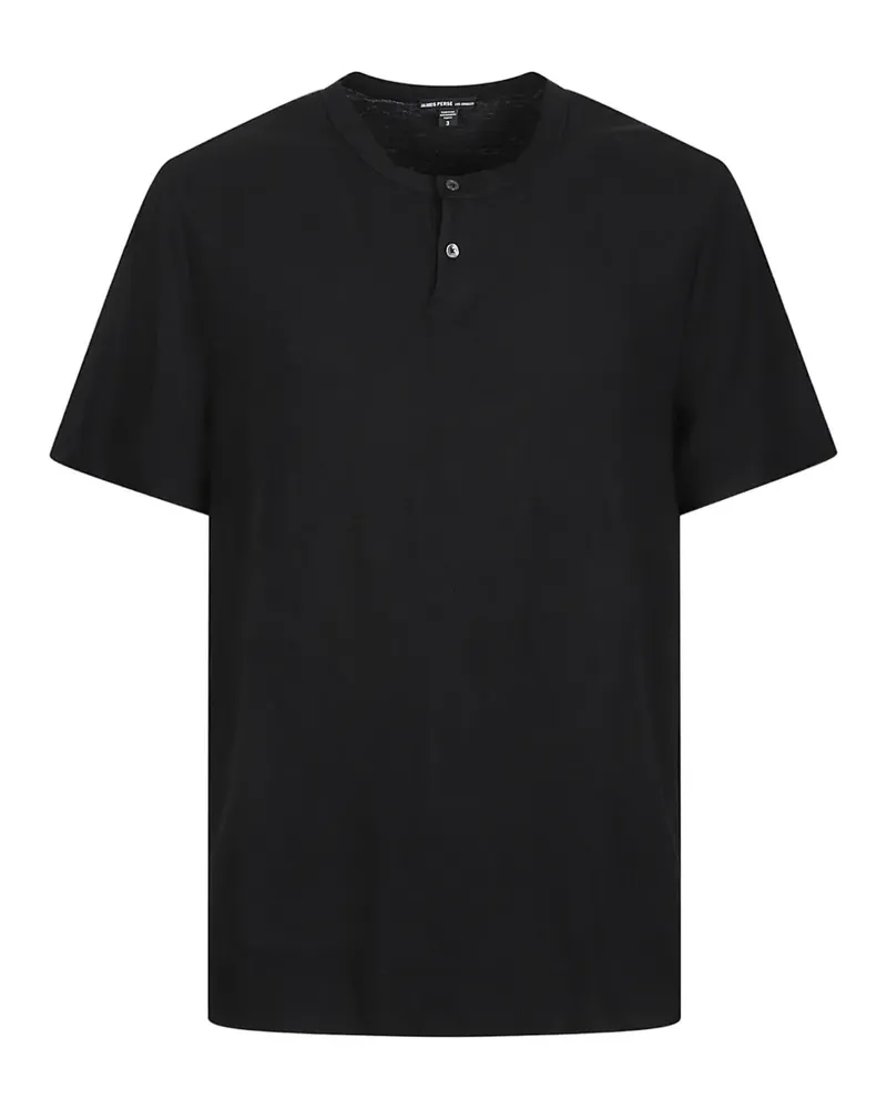 James Perse henley-neck cotton T-shirt - Schwarz Schwarz