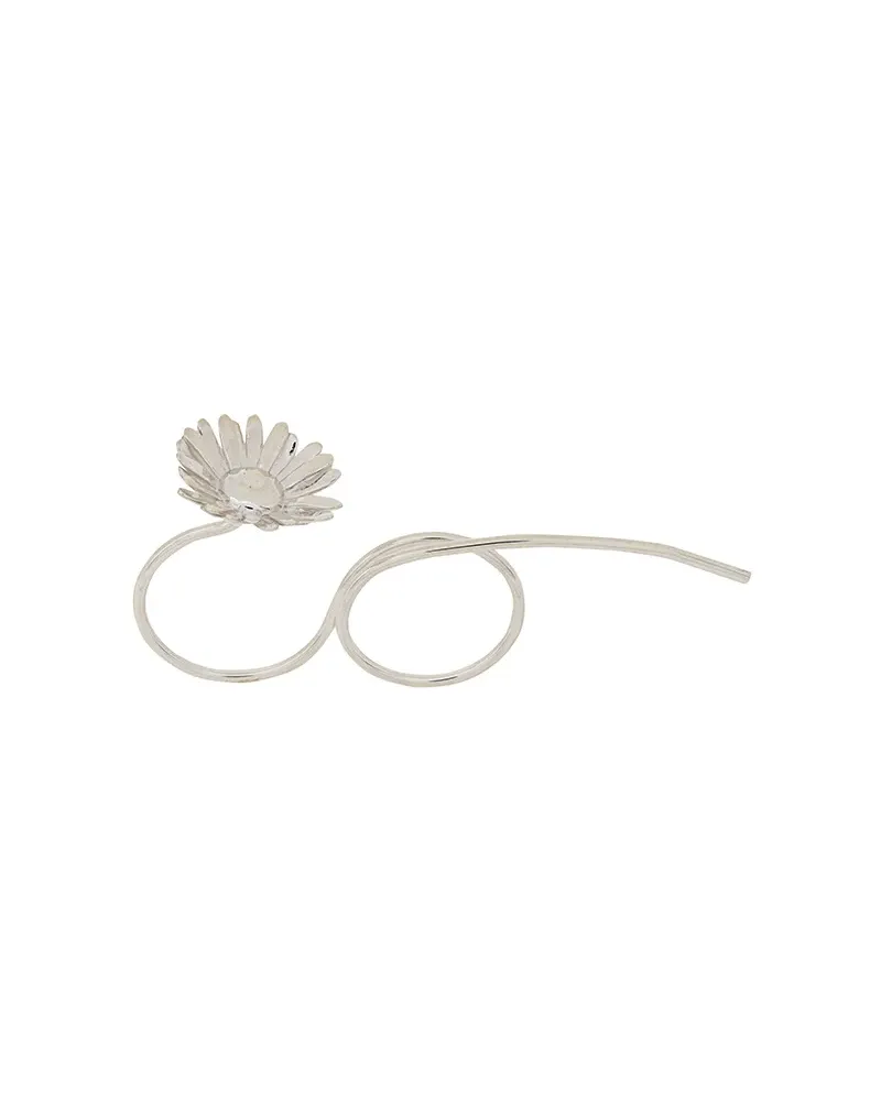 AMBUSH Ring mit Blume - Silber Silber