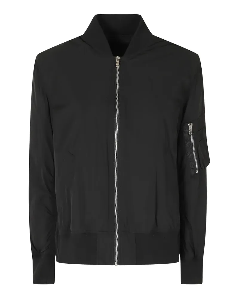 Semicouture Ada zip-up pleated bomber jacket - Schwarz Schwarz