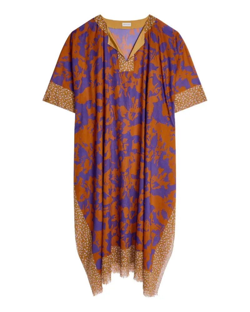 Dries van Noten Kaftan mit Print - Orange Orange
