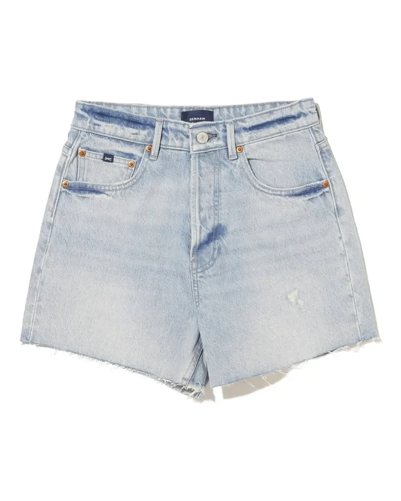 DENHAM Rini frayed denim shorts - Blau Blau