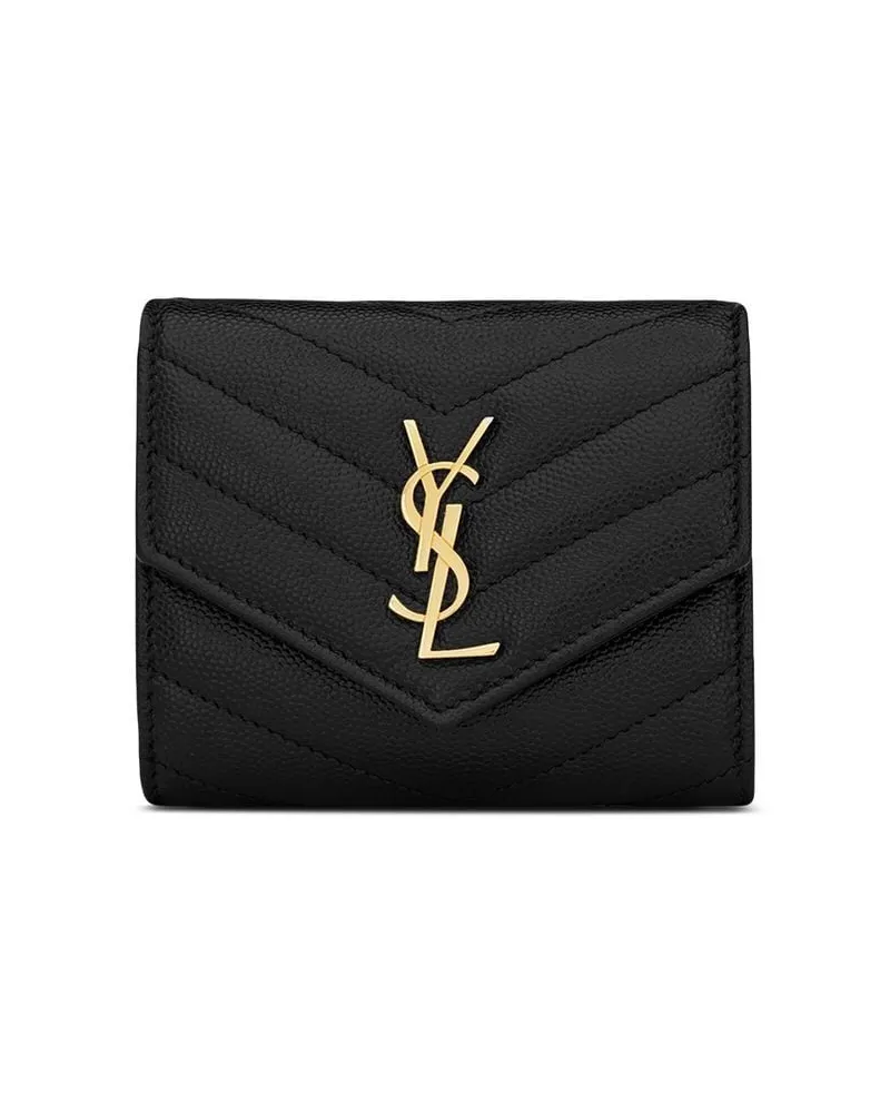 Saint Laurent Portemonnaie mit Logo - Schwarz Schwarz