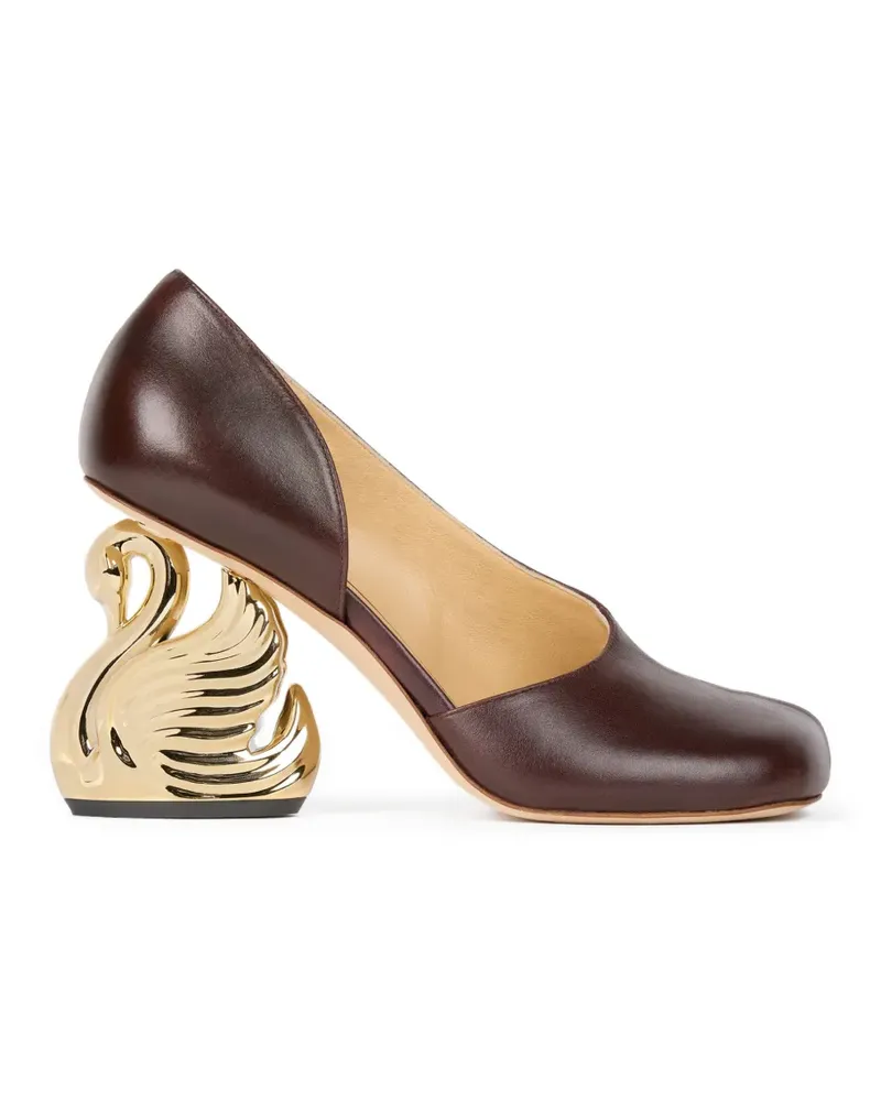 A.W.A.K.E. Vesper swan-heel pumps - Braun Braun