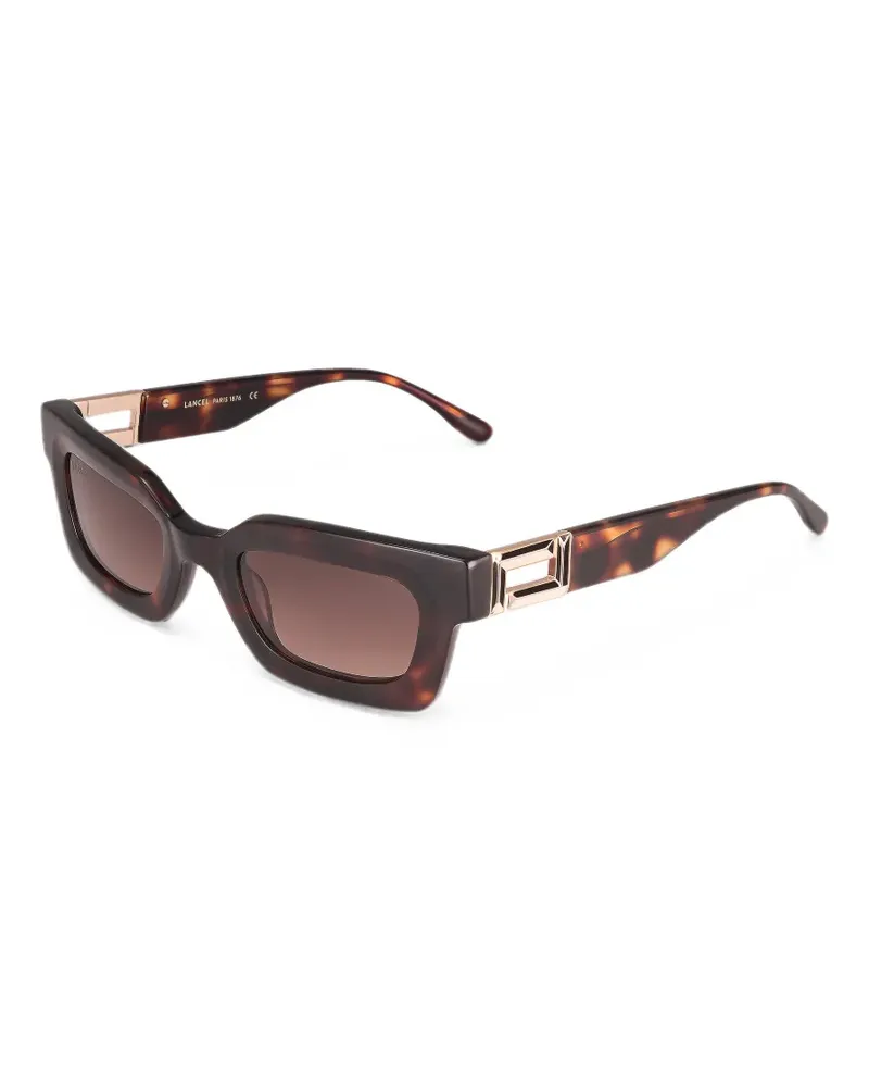 Lancel Eckige Sonnenbrille in Schildpattoptik - Braun Braun