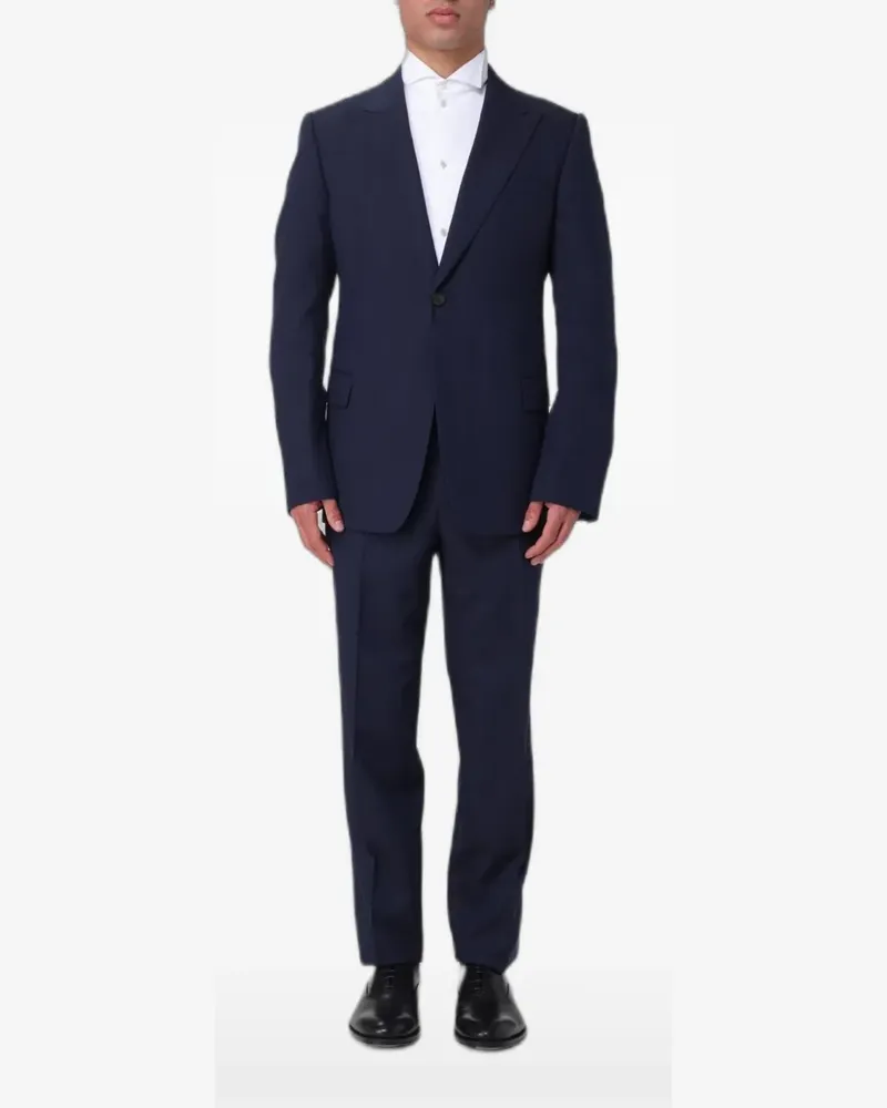 Emporio Armani Einreihiger Anzug mit Klappentasche - Blau Blau