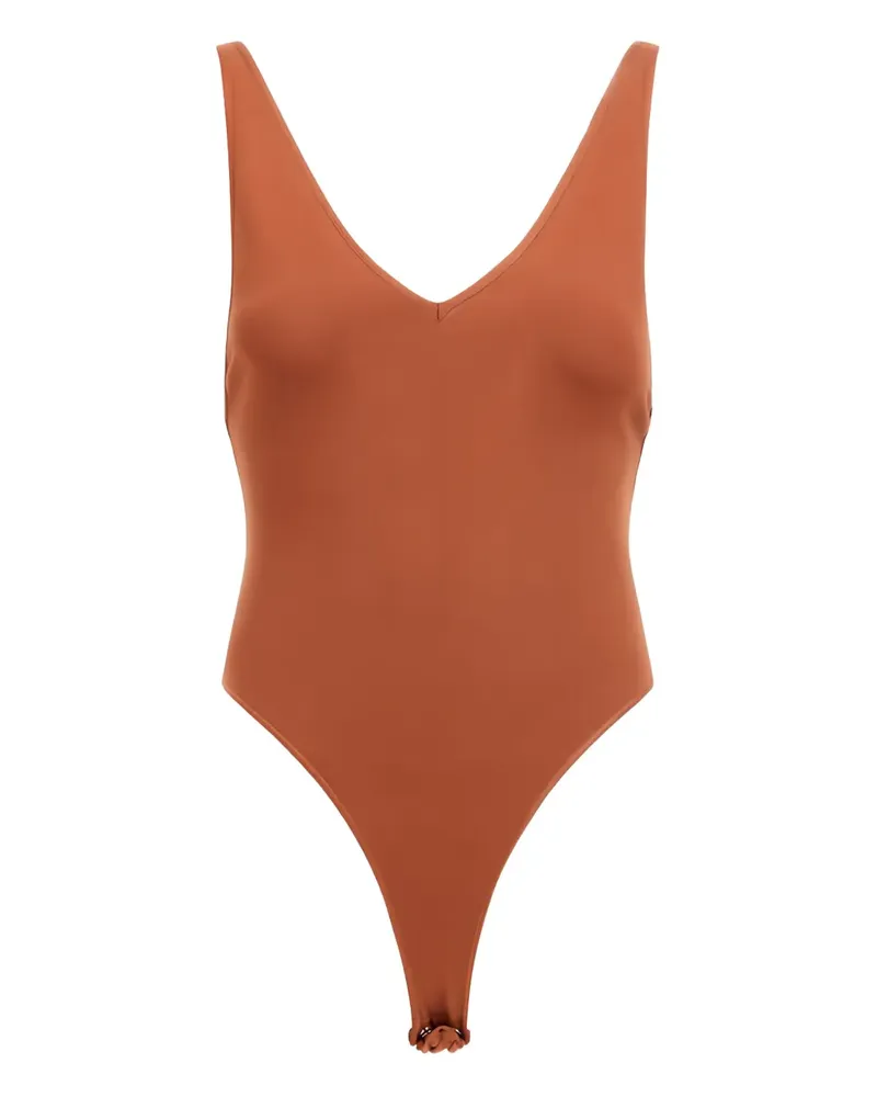Roberto Cavalli Body mit V-Ausschnitt - Braun Braun
