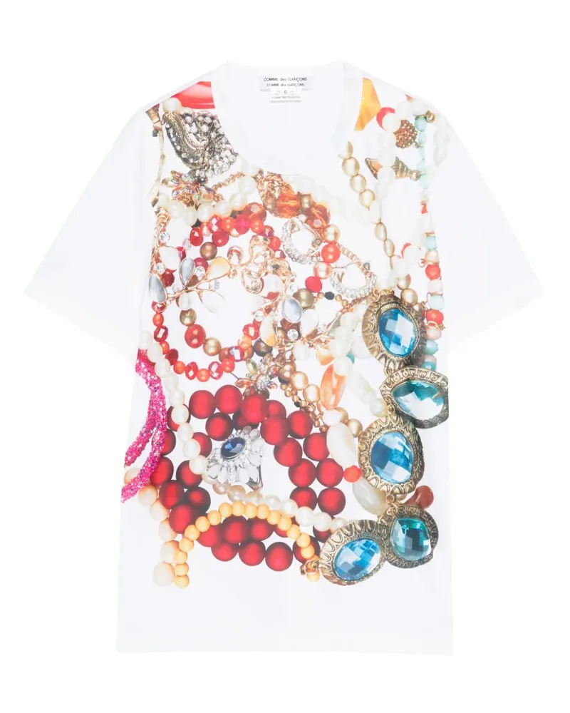 Comme des Garçons T-Shirt mit grafischem Print - Weiß Weiß