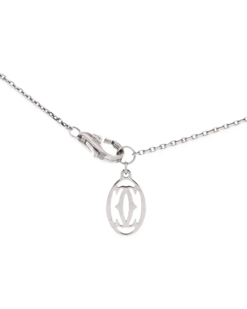 Cartier Cross Pendant 18K White Gold with Diamonds necklace - Silber Silber